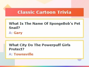 Classic Cartoon Trivia Questions and Answers